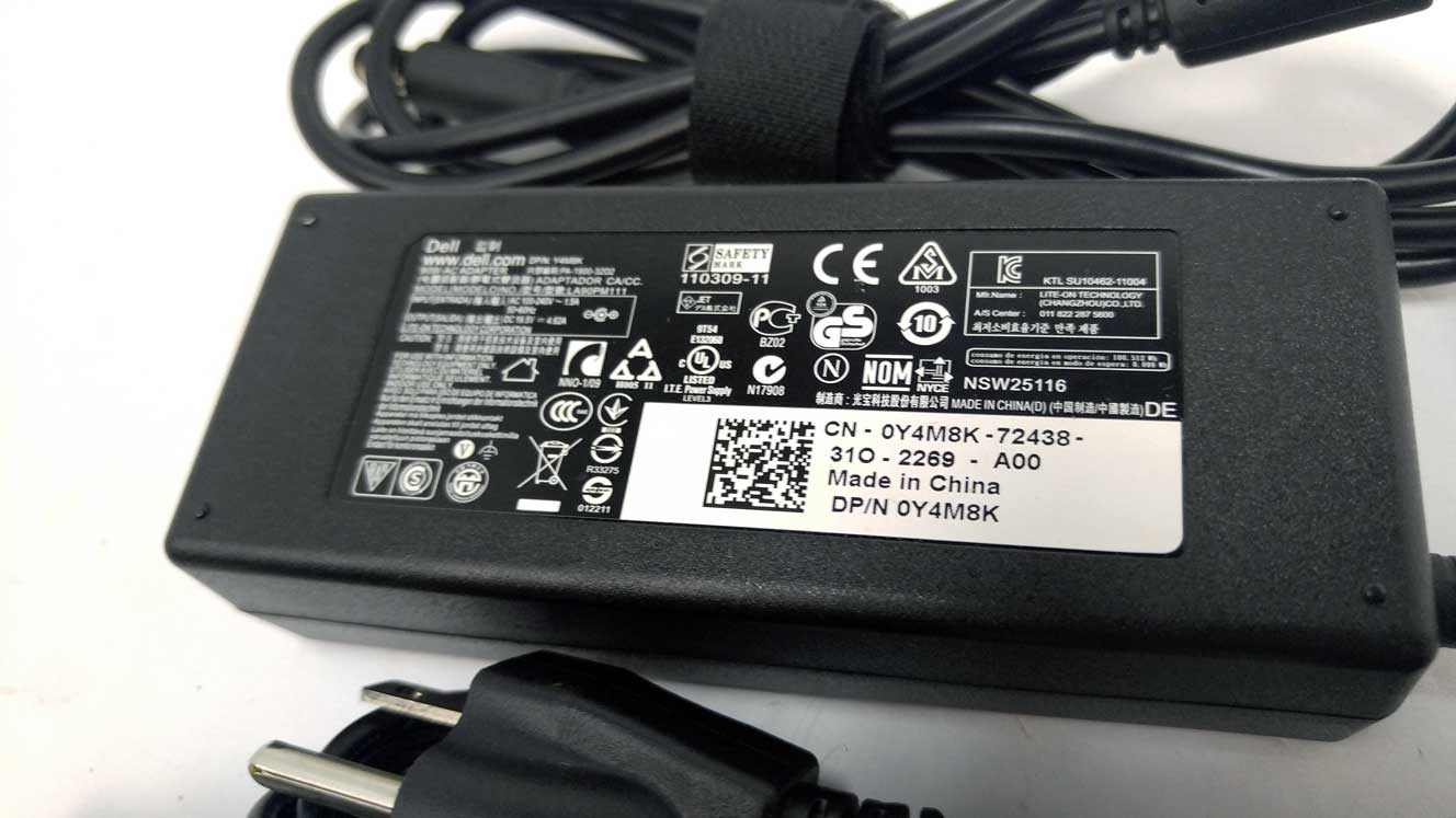 Dell 90w laptop AC Adapter with wallcord - LA90PM111 PA-1900-32 - Click Image to Close