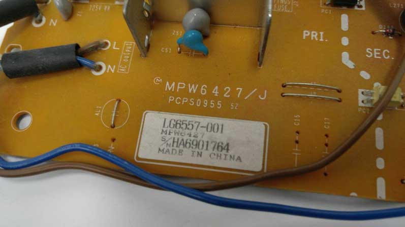 Brother DCP-8060 Power supply board - MPW6427 LG6557-001 - Click Image to Close
