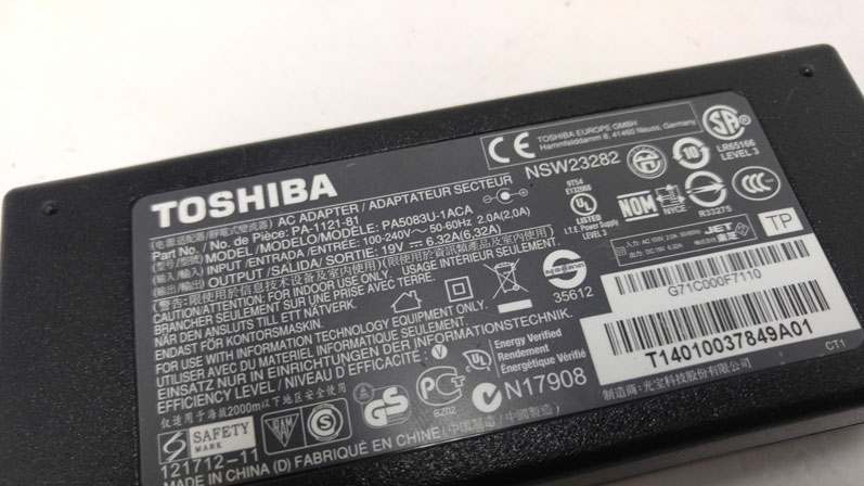 Toshiba 120w AC Adapter - PA-1121-81 PA5083U-1ACA_02 - Click Image to Close