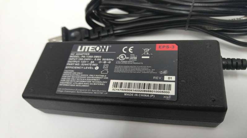 LiteON 12v EPS-3 AC Adapter - PB-1360-05R1 - Click Image to Close