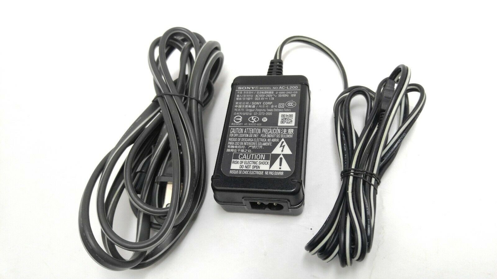 AC-L200 Sony AC Adapter for Handycam HDR-CX500 - Click Image to Close