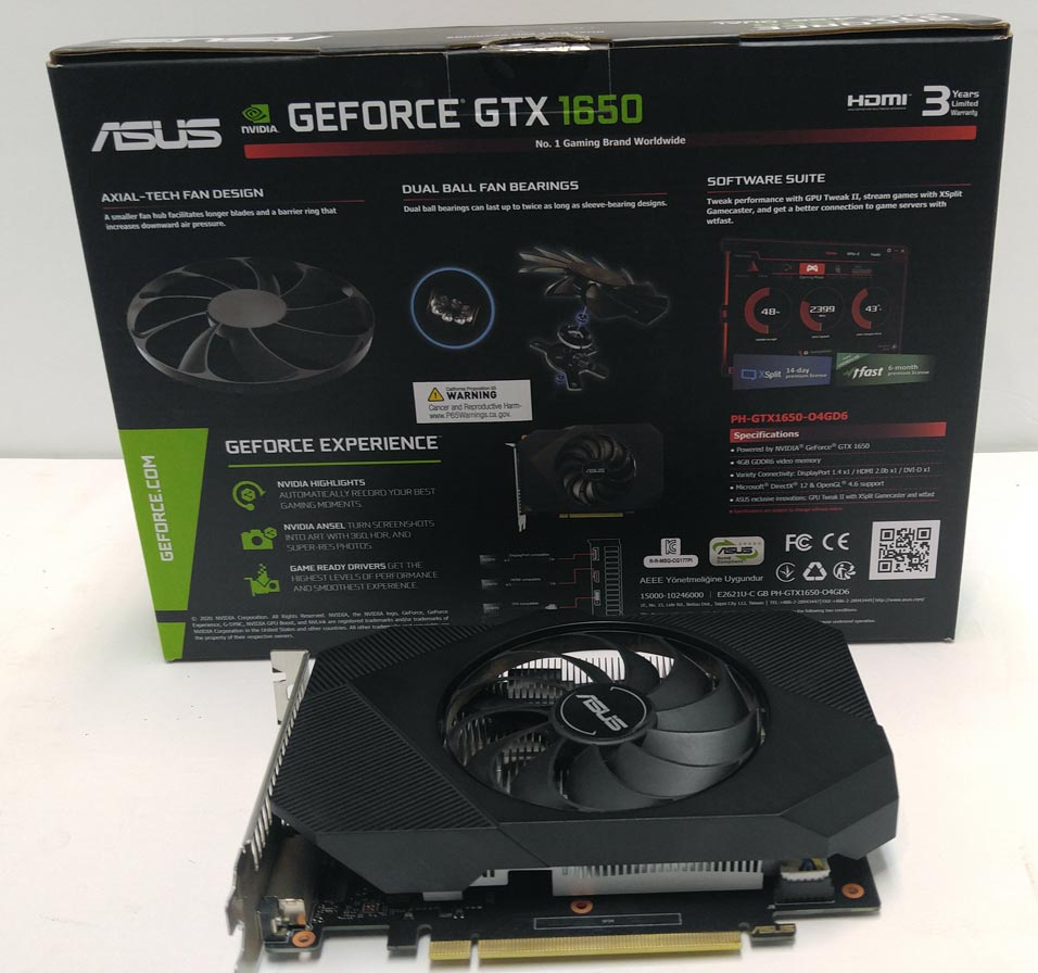 Asus GeForce GTX 1650 4GB Video card PCI-E - Limited stock