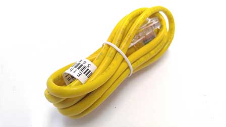 6' Ethernet cable (yellow) cat 5 - Click Image to Close