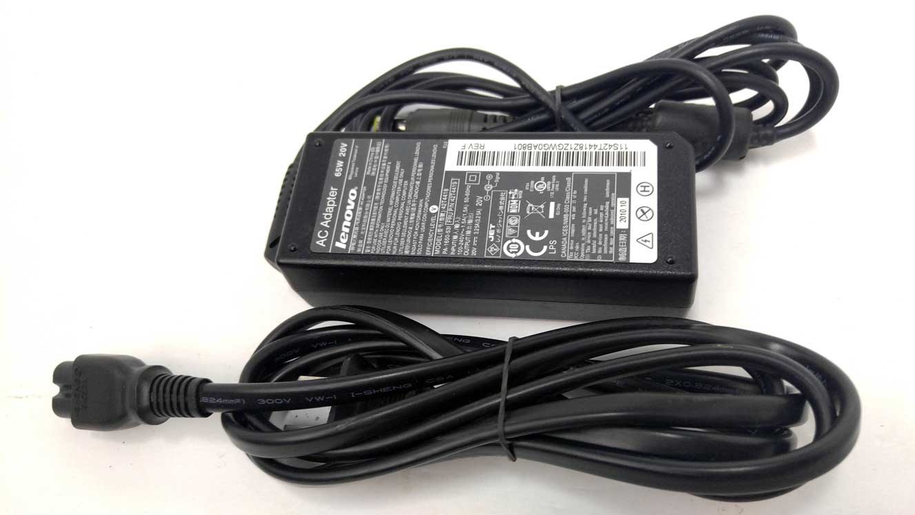 Lenovo 65w laptop AC Adapter with wallcord - PA-1650-531 92P1156 - Click Image to Close