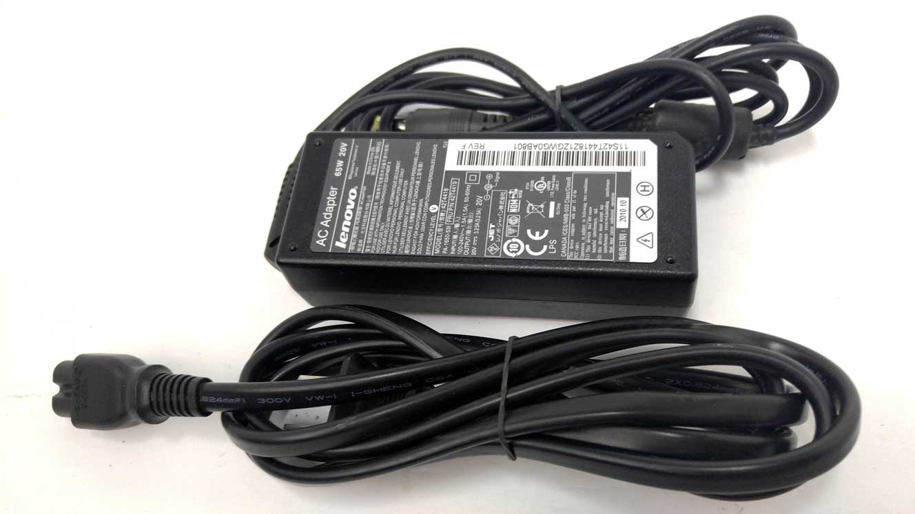 Lenovo 65w laptop AC Adapter with wallcord - PA-1650-531 92P1156
