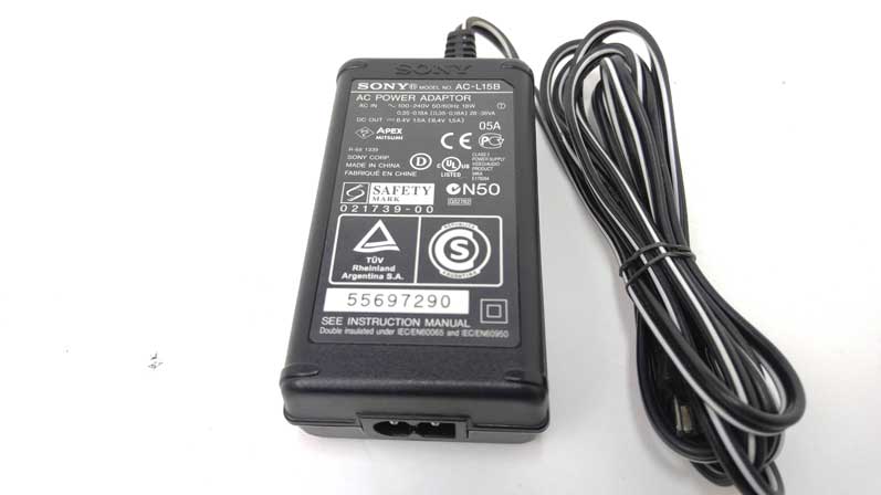 AC-L15B Sony AC Adapter for Handycam HDR-AX2000 - Click Image to Close